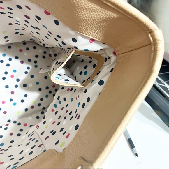 Thirty One Jewell Setter Tote / Shoulder Bag Cork Metallic Accents Faux Leather - Picture 13 of 16